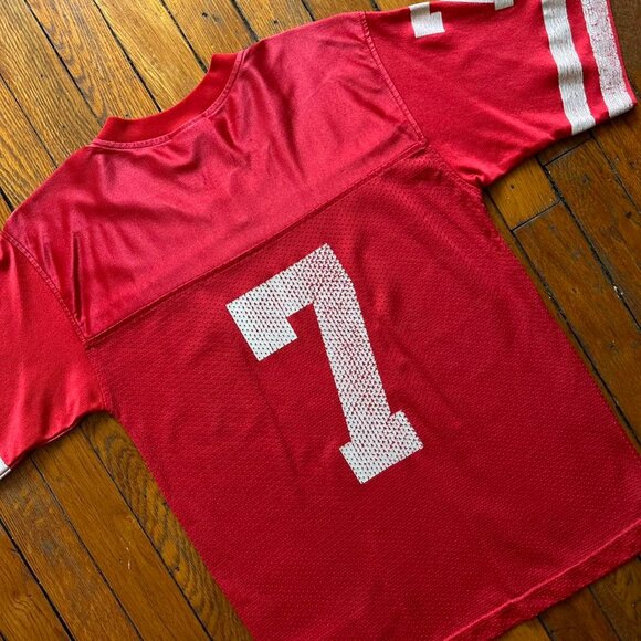 Vintage 90s Adidas University of Nebraska Football Jersey Women S Red White - Picture 6 of 7